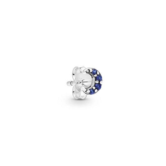 Pandora Me - Crescent moon sterling sterling silver stud earring with true blue crystal