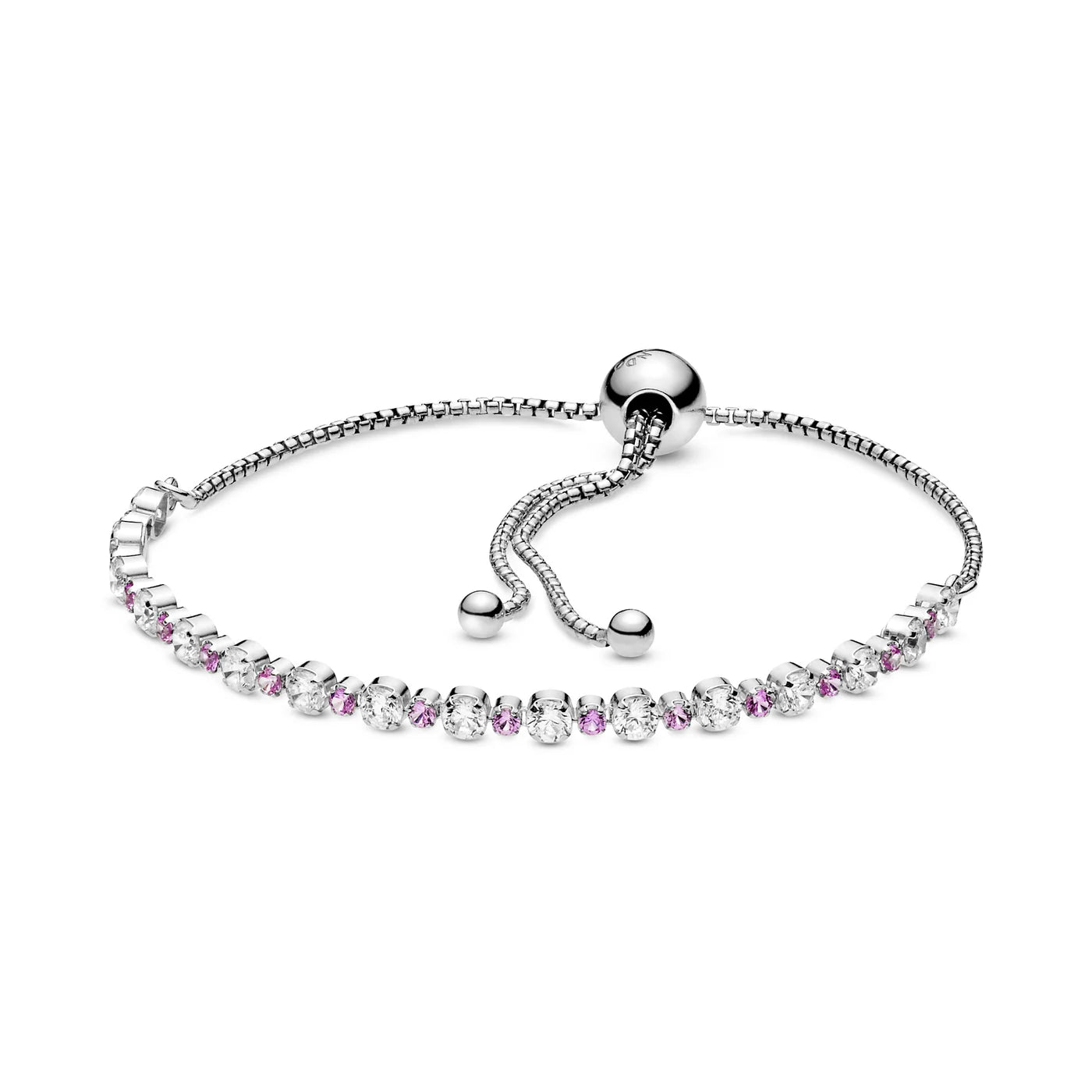 Pandora - Pink & Clear Sparkle Slider Bracelet