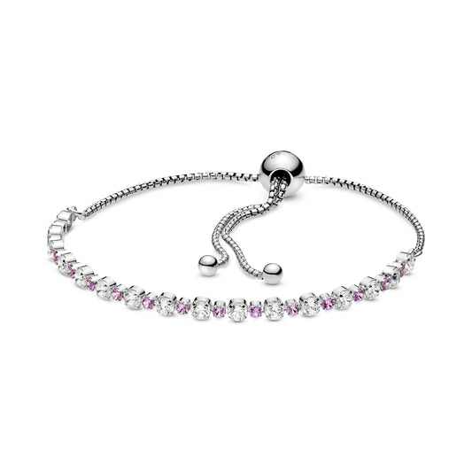 Pandora - Pink & Clear Sparkle Slider Bracelet