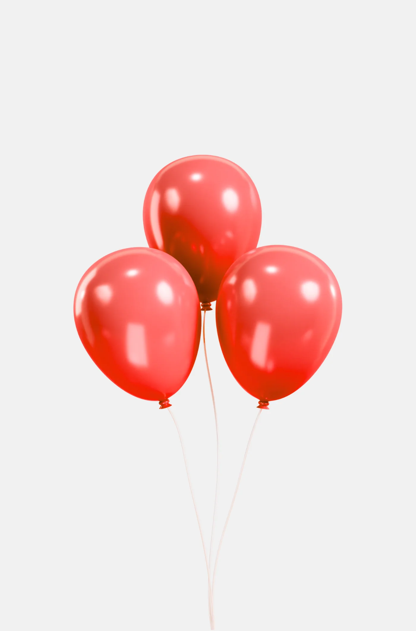 Red 3 Helium Balloon