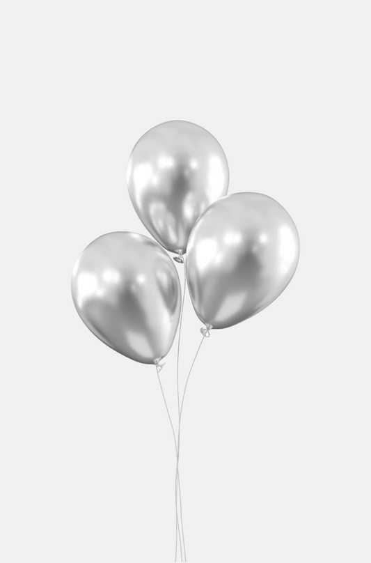 Silver 3 Helium Balloon