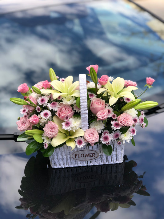 Delicate Bloom Basket