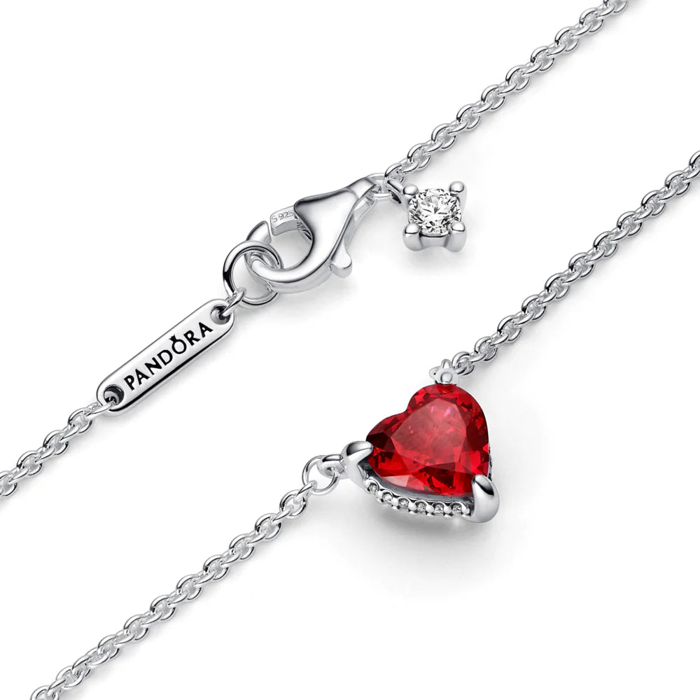 Pandora Timeless - Sparkling Heart Halo Pendant Collier Necklace