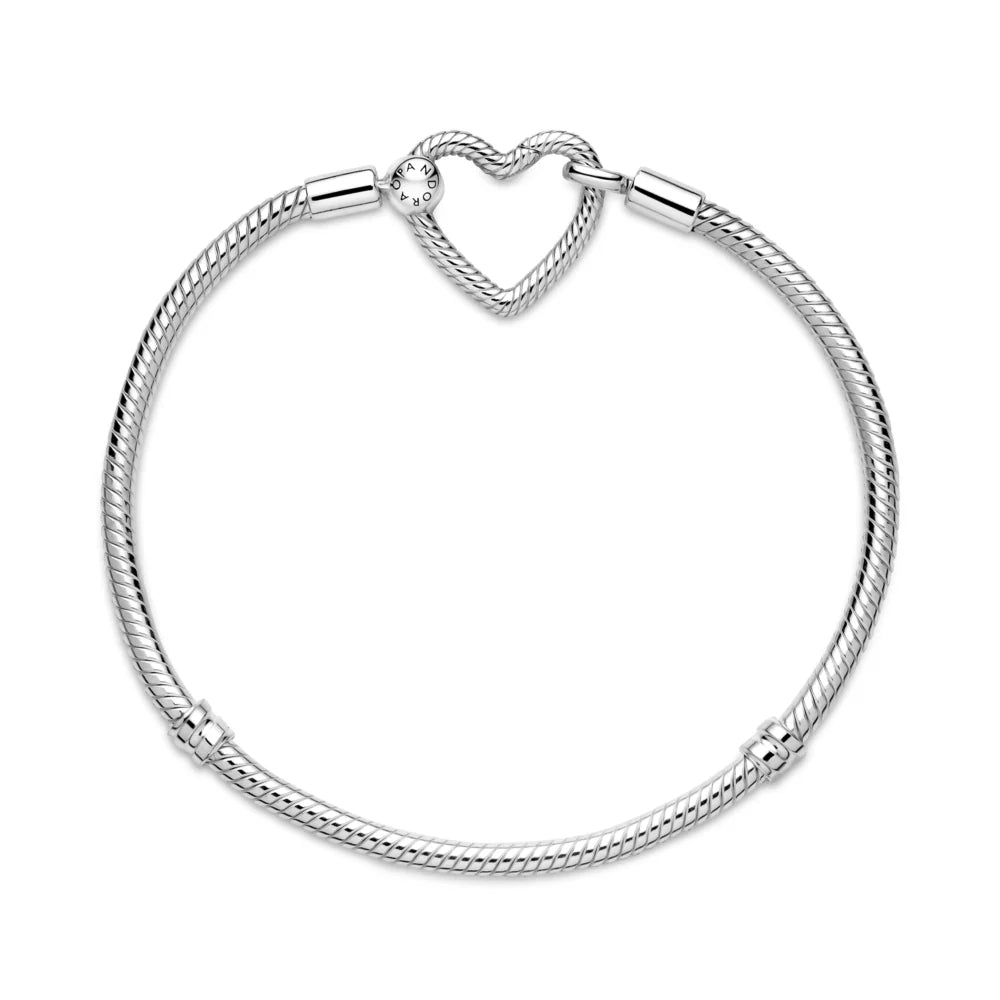 Pandora Moments - Pandora Moments Heart Closure Snake Chain Bracelet