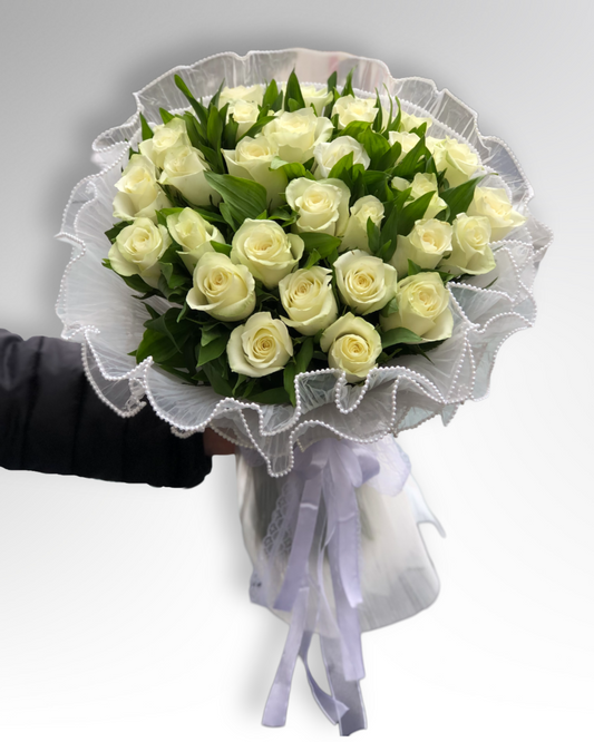 Luxury White Rose Bouquet